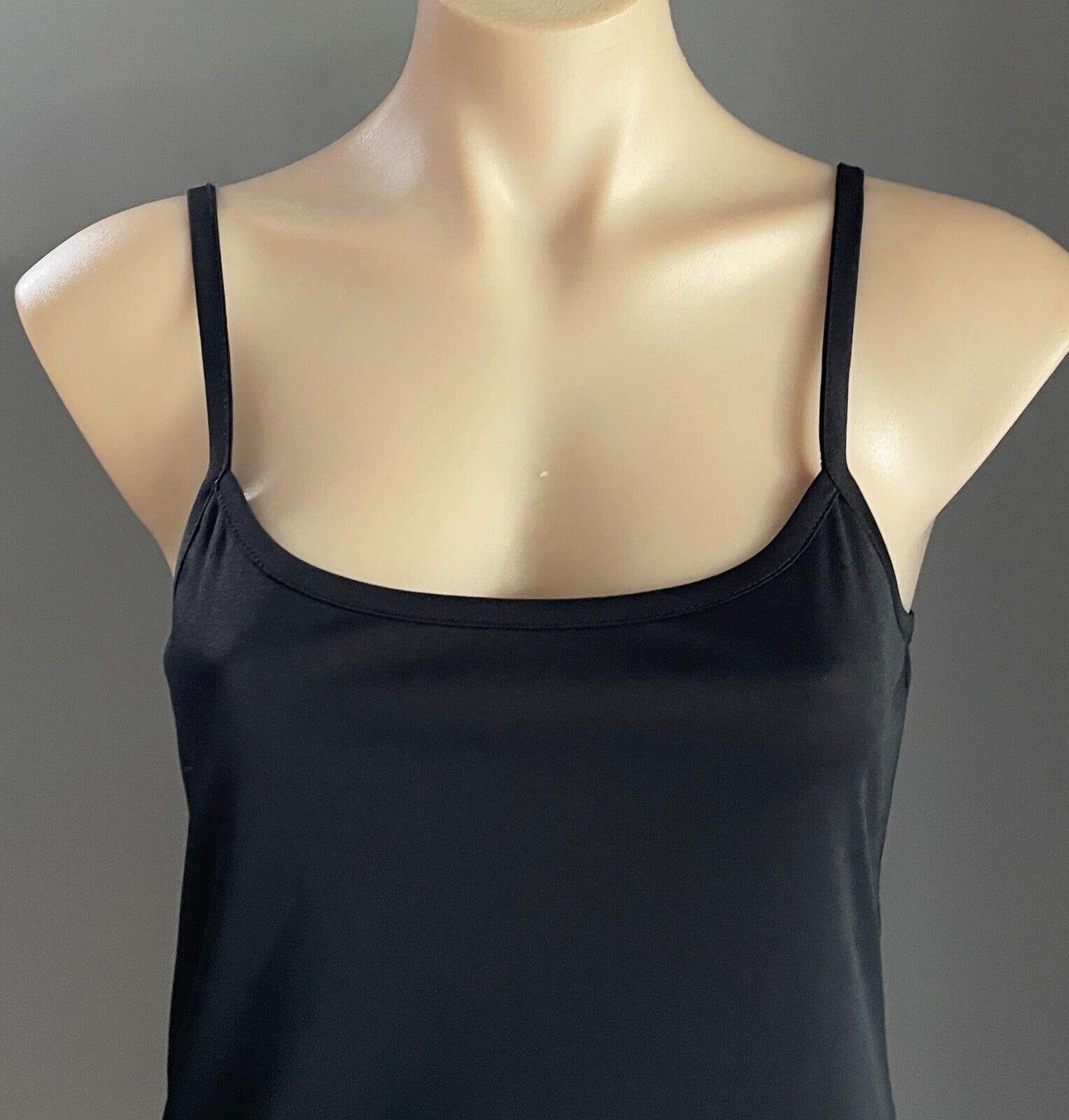 CAPTURE Cami Top Black Stretch Slip Size 12 Adjustable Straps Long Length