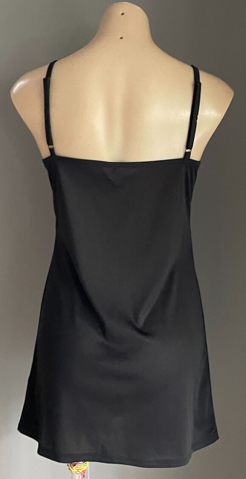 CAPTURE Cami Top Black Stretch Slip Size 12 Adjustable Straps Long Length