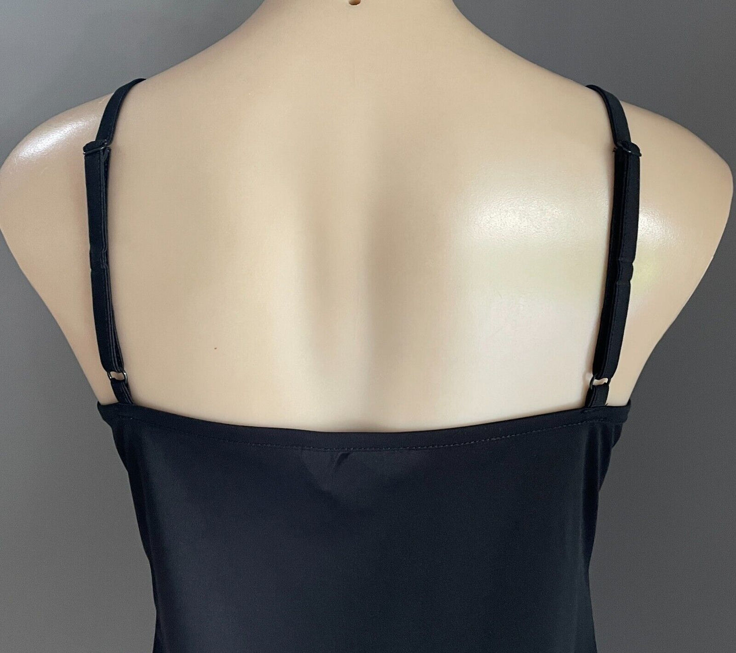 CAPTURE Cami Top Black Stretch Slip Size 12 Adjustable Straps Long Length