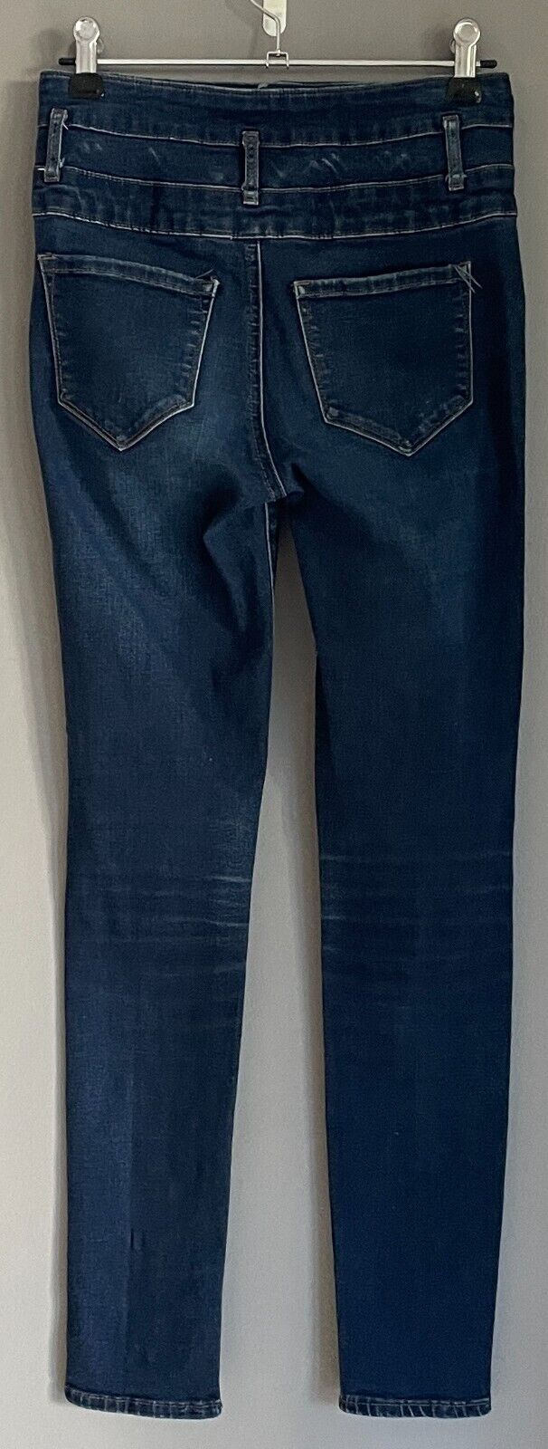 REFUGE Blue Stretch Denim Corset Waist Jeans Size 2 AU 6 Skinny Leg Style