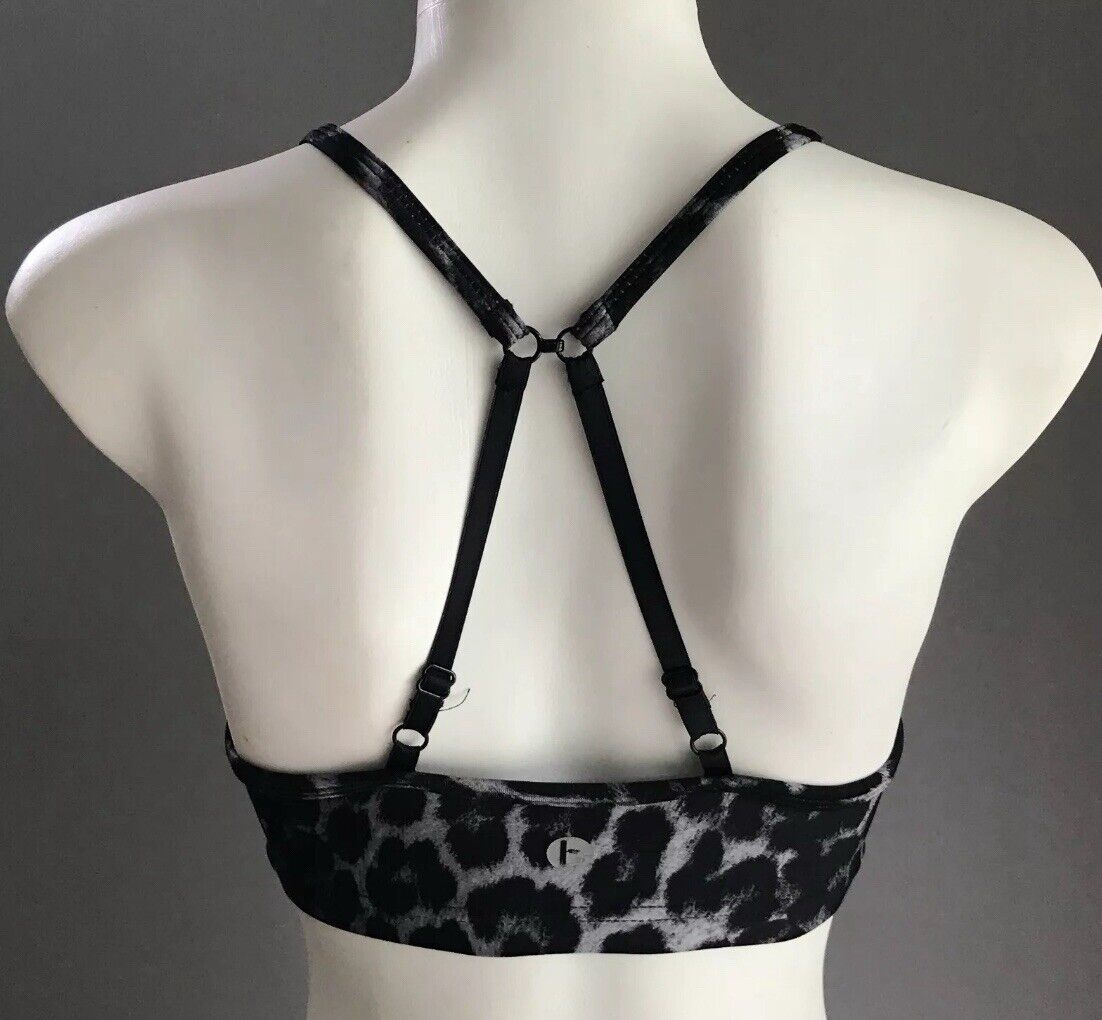 COTTON ON Crop Top Grey & Black Animal Print Ladies Size XS 8 NEW