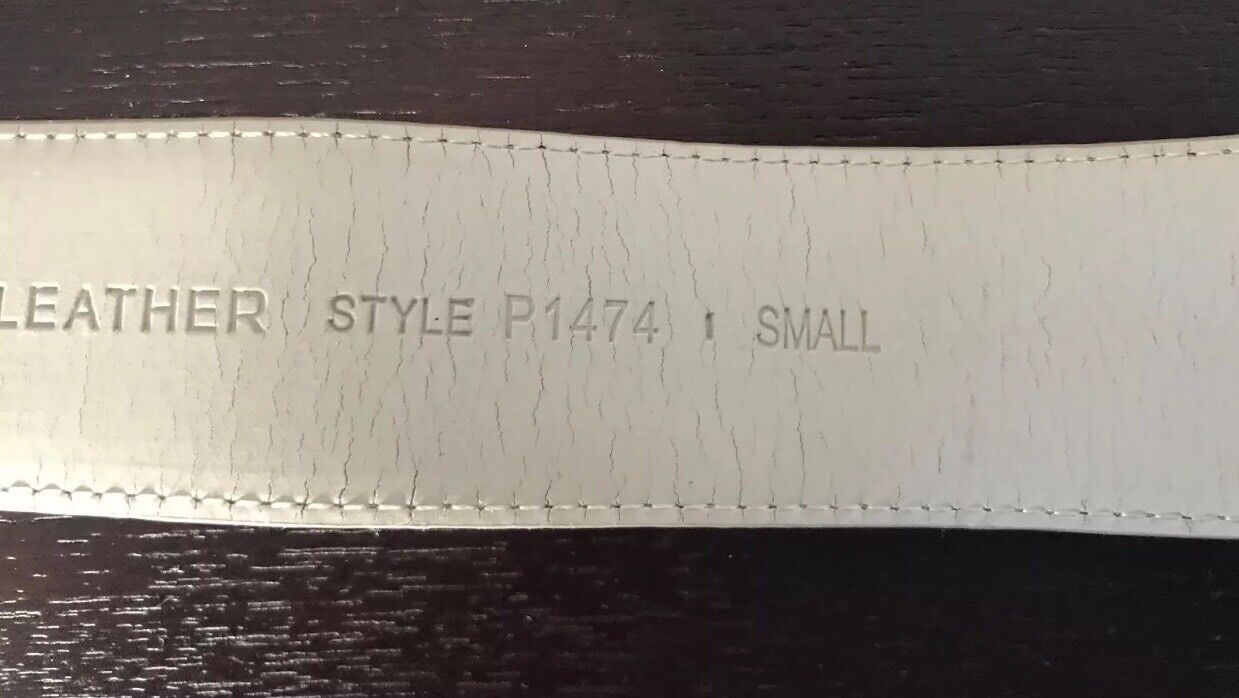 CUE Belt Taupe Leather Double Buckle Size S 10 Waist 67 - 75cm Retro 85cm