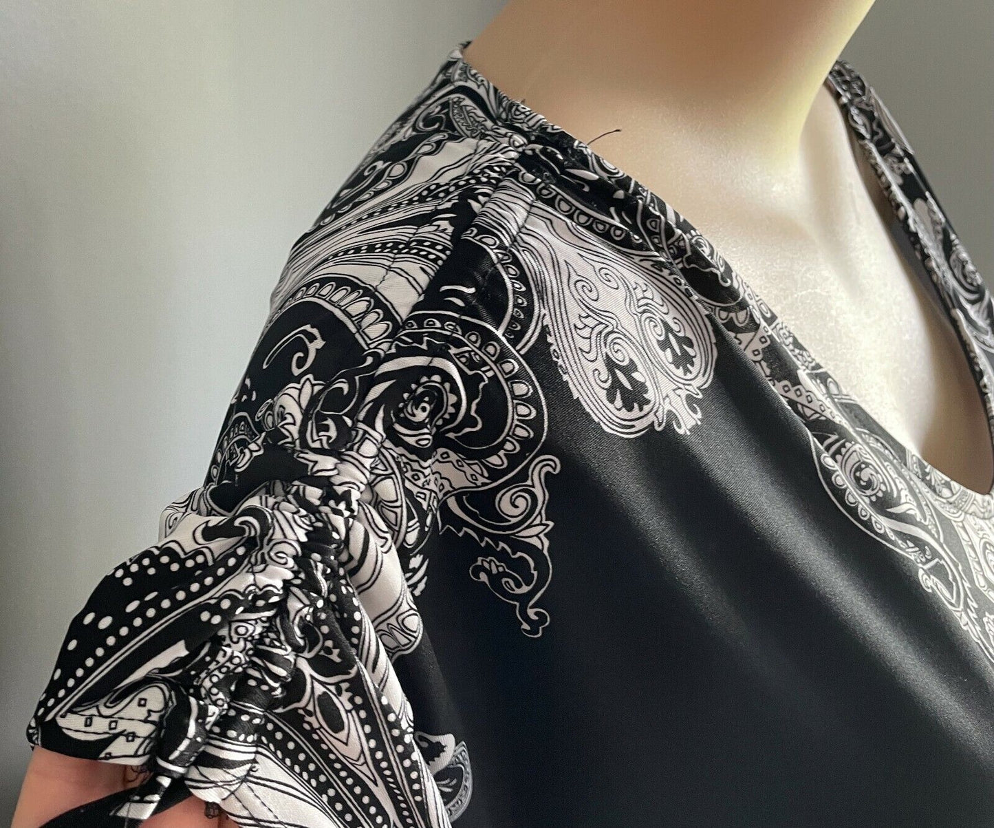 MILLERS Dress Black & White Print Sleeveless Elastic Waist Plus Size 22 NEW