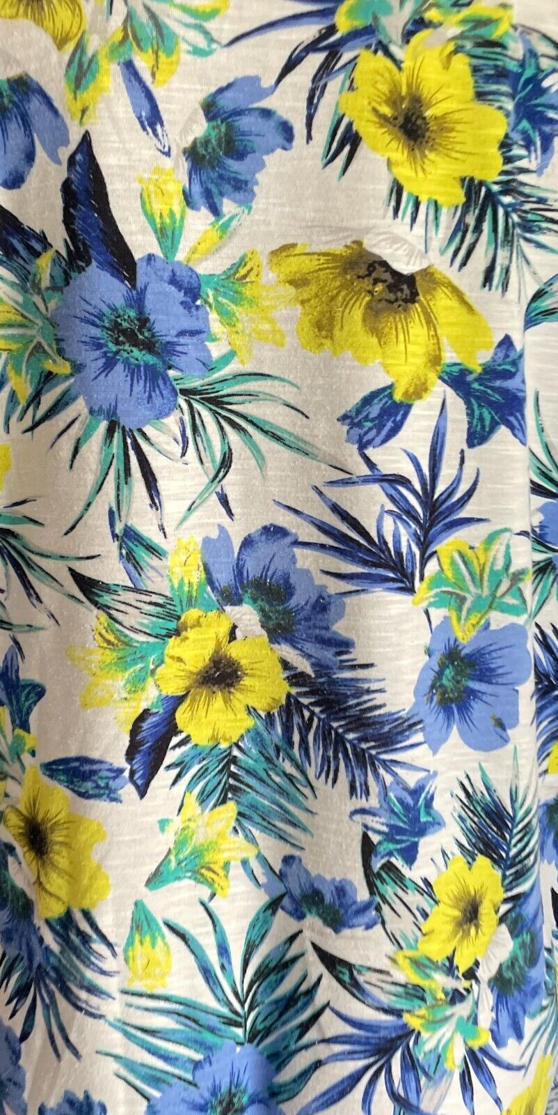 MILLERS Top Bright Multicoloured Floral Print Size 20 Crystal Trim Short Sleeve