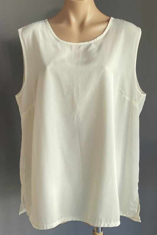 MILLERS Top Camisole Off White Sleeveless Round Neck Blouse Plus Size 20