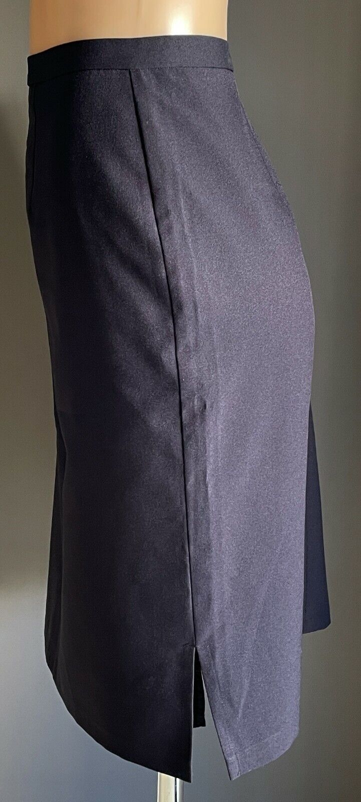 MILLERS Essentials Skirt Navy Blue Straight Knee Length w Side Slits Size 16