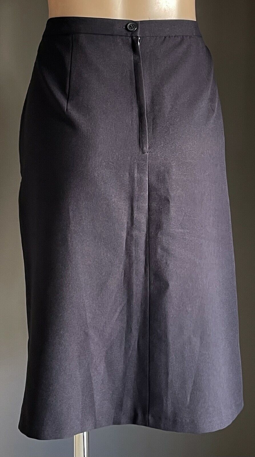 MILLERS Essentials Skirt Navy Blue Straight Knee Length w Side Slits Size 16