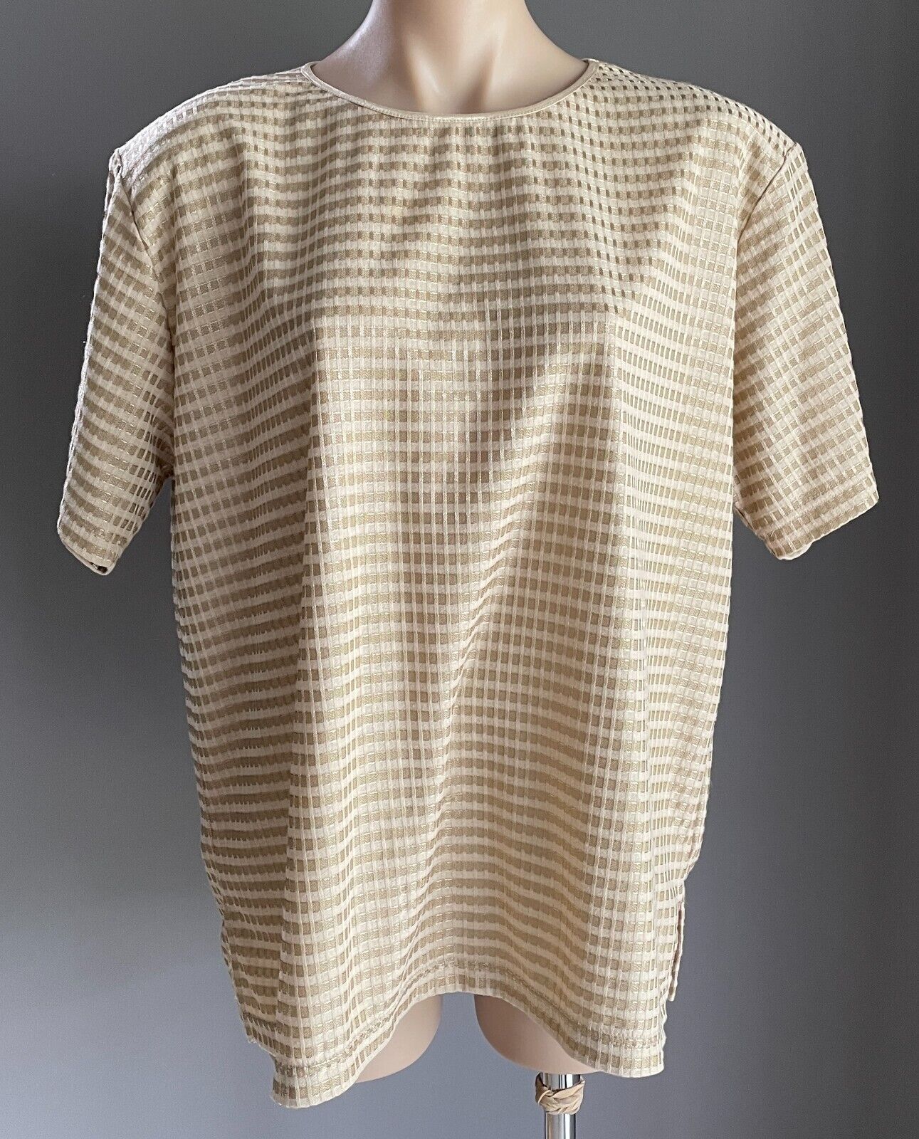 MILLERS Top Gold Square Print Short Sleeve T-Shirt Plus Size 18 Lovely!