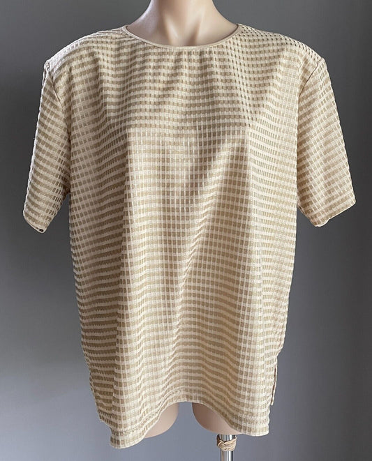 MILLERS Top Gold Square Print Short Sleeve T-Shirt Plus Size 18 Lovely!