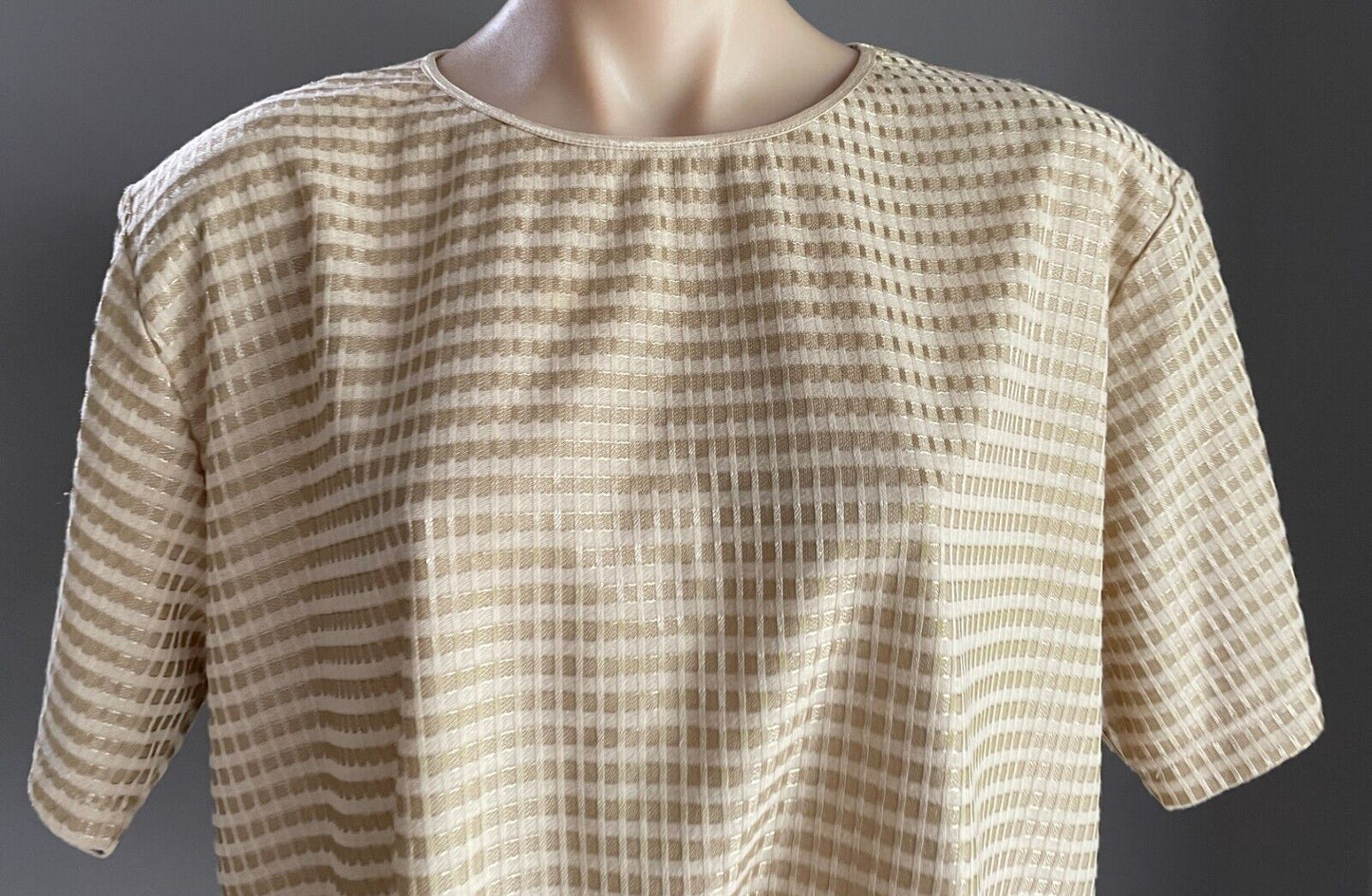 MILLERS Top Gold Square Print Short Sleeve T-Shirt Plus Size 18 Lovely!