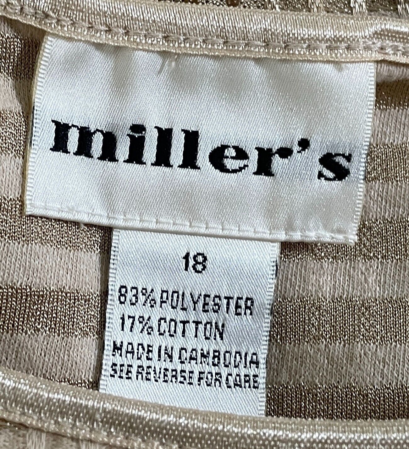 MILLERS Top Gold Square Print Short Sleeve T-Shirt Plus Size 18 Lovely!