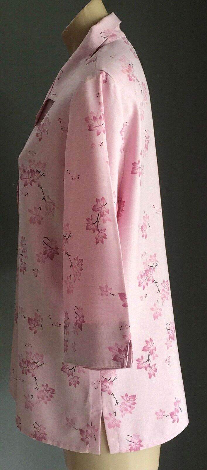 MILLERS Buttoned Shirt Pink Floral Print 3/4 Sleeve Blouse Top Size 12 Retro