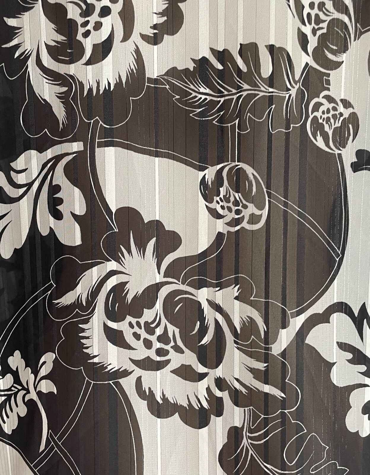 MILLERS Jacket Black White Floral Print 3/4 Sleeve Kimono Size 16 Silver Thread