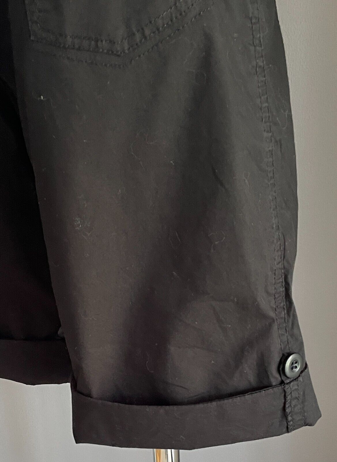 MILLERS Shorts Black Drawstring Waist Cuffed Hem Short Pants Size 12