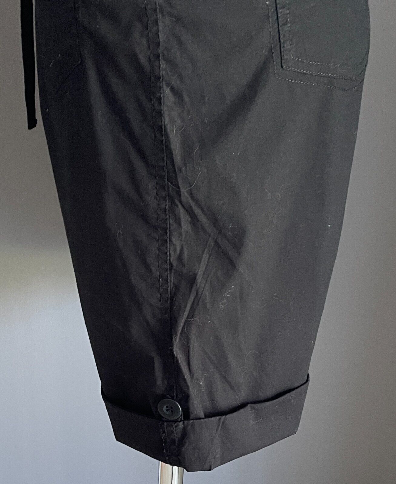 MILLERS Shorts Black Drawstring Waist Cuffed Hem Short Pants Size 12
