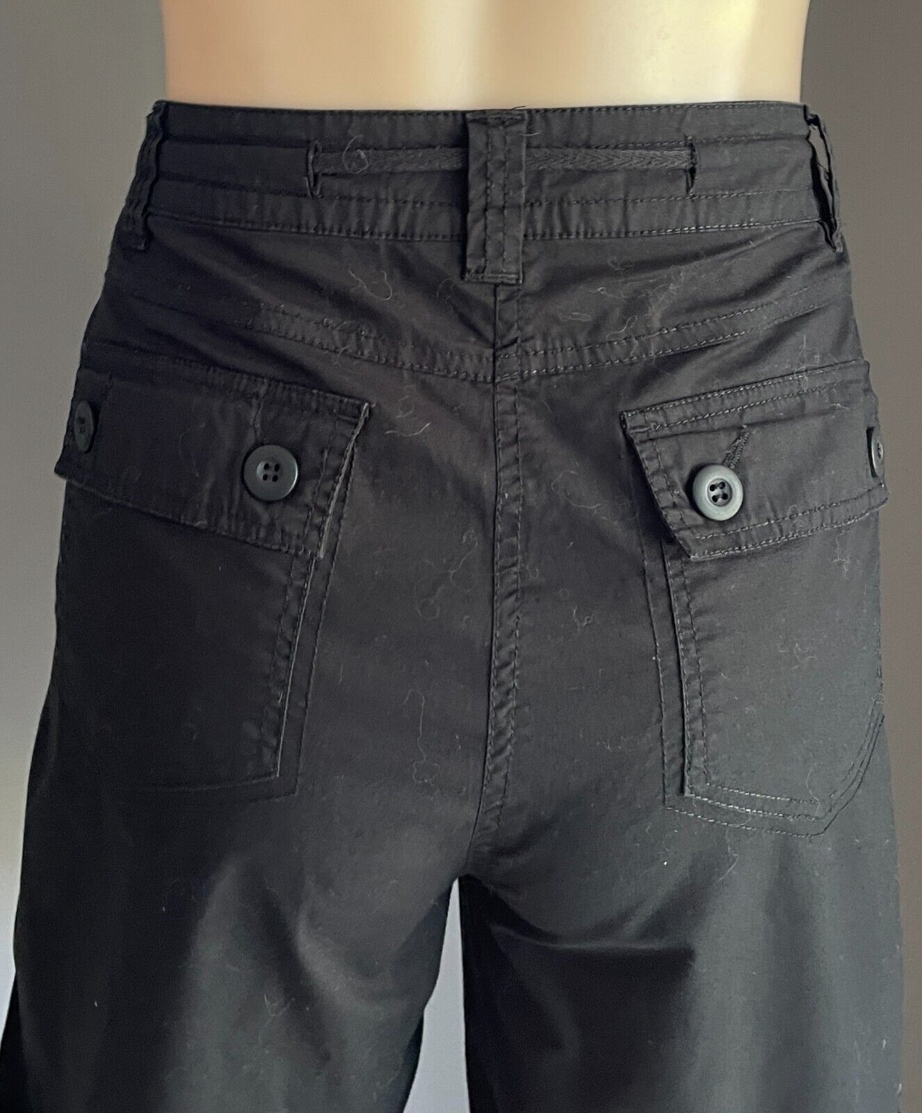 MILLERS Shorts Black Drawstring Waist Cuffed Hem Short Pants Size 12