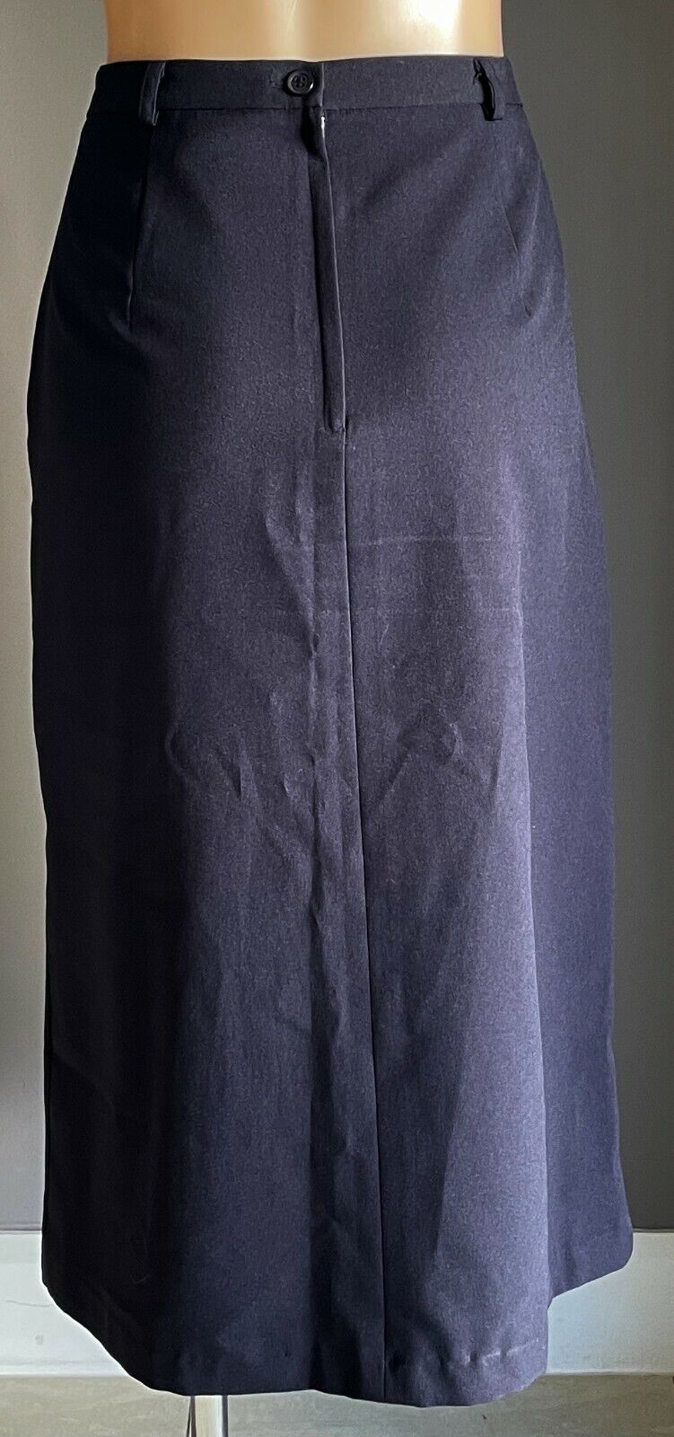 MILLERS Essentials Skirt Navy Blue Straight Midi Length Size 16 w Front Slit
