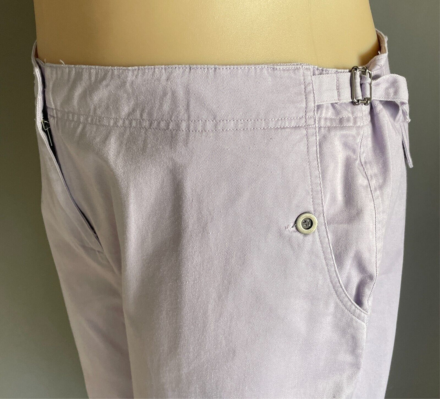 MILLERS Cropped Pants Mauve Lilac Size 18 Adjustable Waist Cotton Fabric