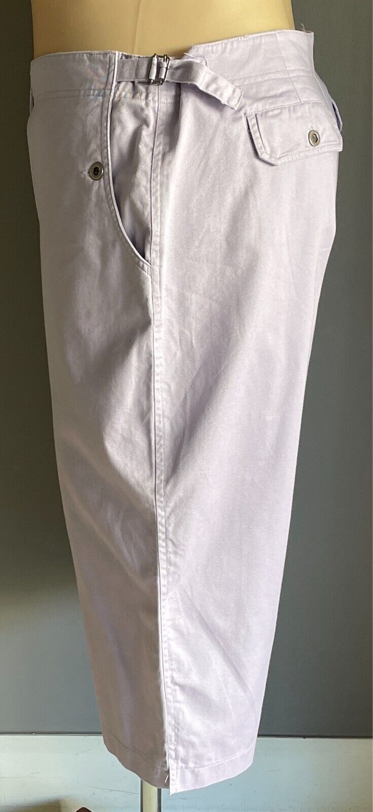MILLERS Cropped Pants Mauve Lilac Size 18 Adjustable Waist Cotton Fabric