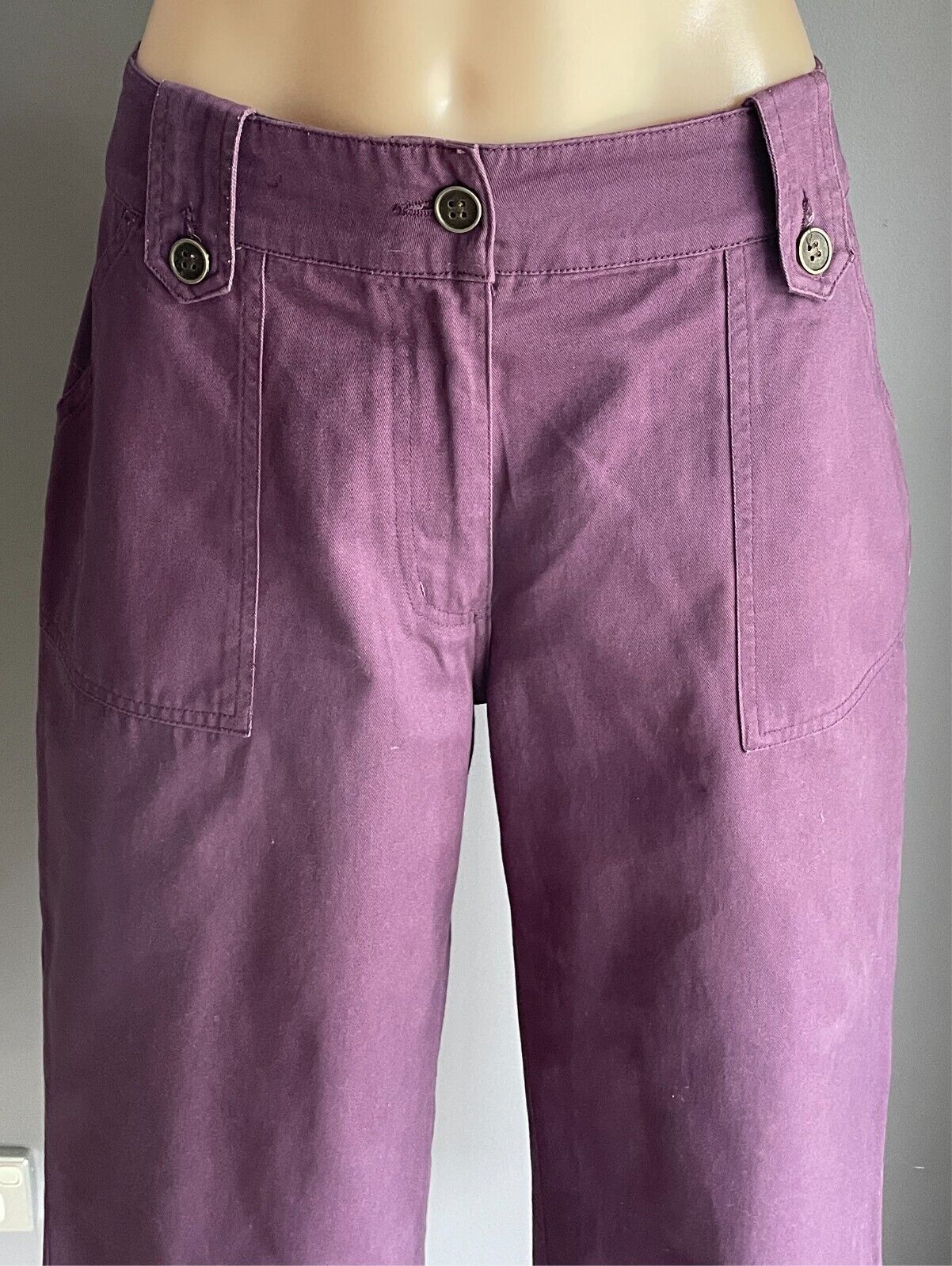 MILLERS Cropped Wide Leg Pants Purple Size 12 Cotton