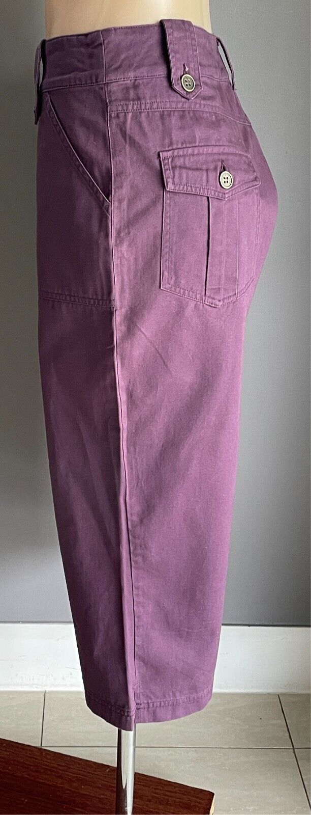 MILLERS Cropped Wide Leg Pants Purple Size 12 Cotton