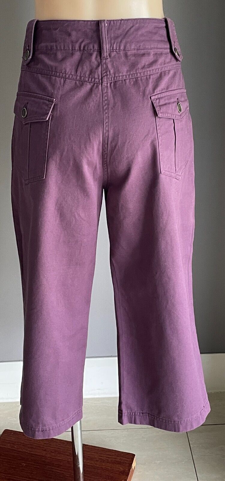 MILLERS Cropped Wide Leg Pants Purple Size 12 Cotton