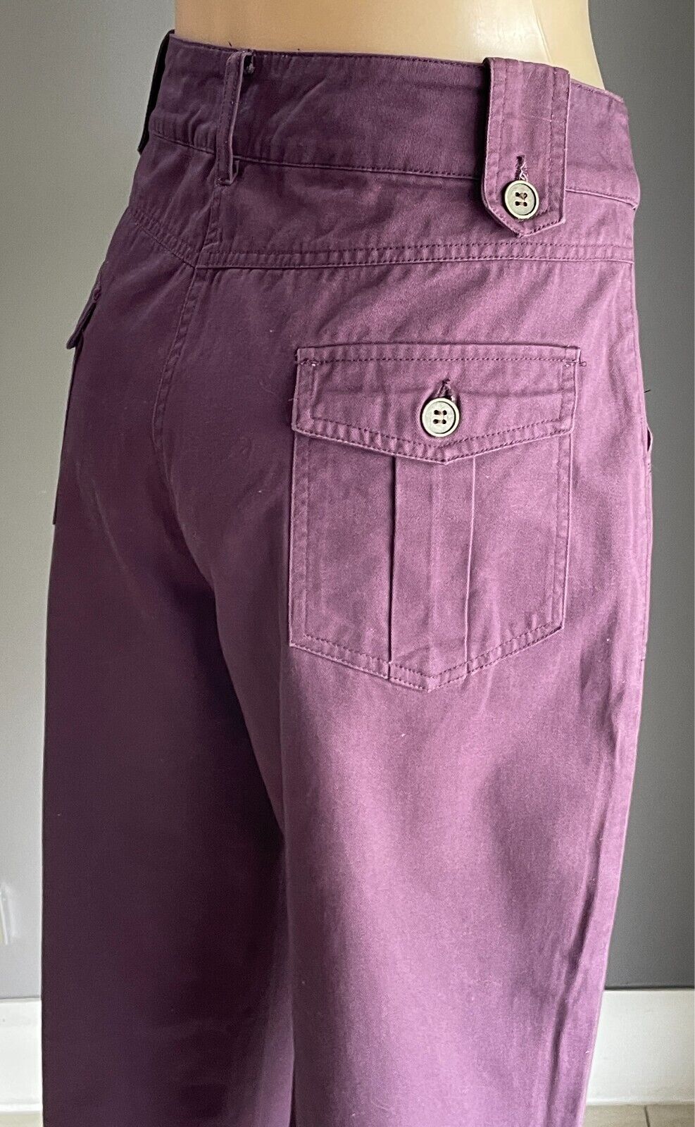 MILLERS Cropped Wide Leg Pants Purple Size 12 Cotton