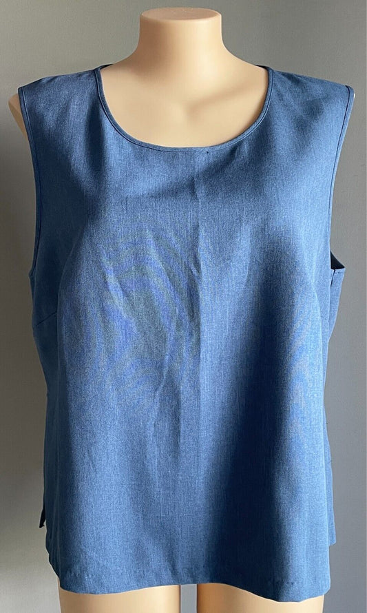 MILLERS Cami Top Blue Sleeveless Round Neck Blouse Tank Plus Size 20
