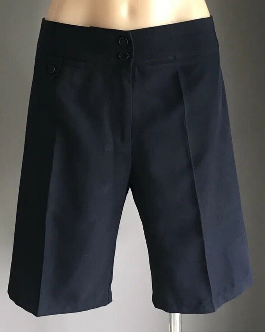 MILLERS Long Shorts Smart Casual Navy Blue Bermuda Walk Shorts Ladies Size 12