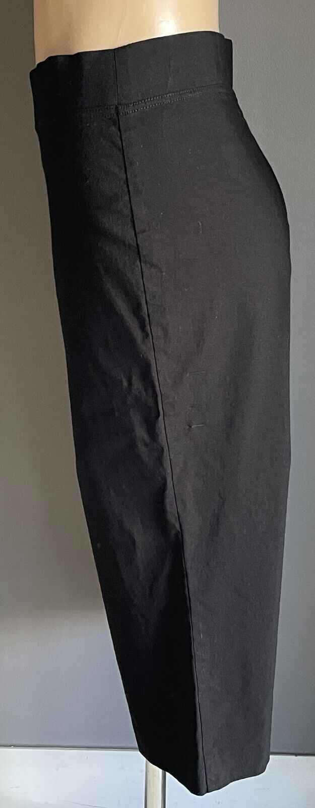 REGATTA PETITES Pants Black Stretch Cropped Size 14 Elastic Waist Straight Leg