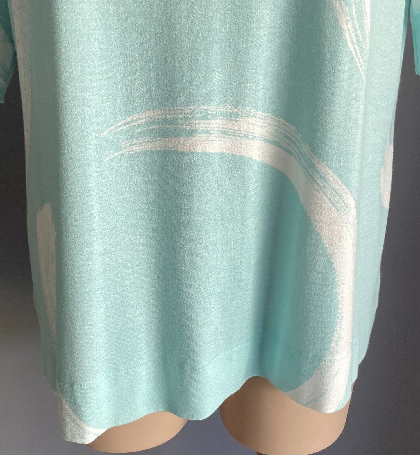 REGATTA Petite Top Mint Green White T-Shirt Size 14 Petite Short Sleeves Stretch
