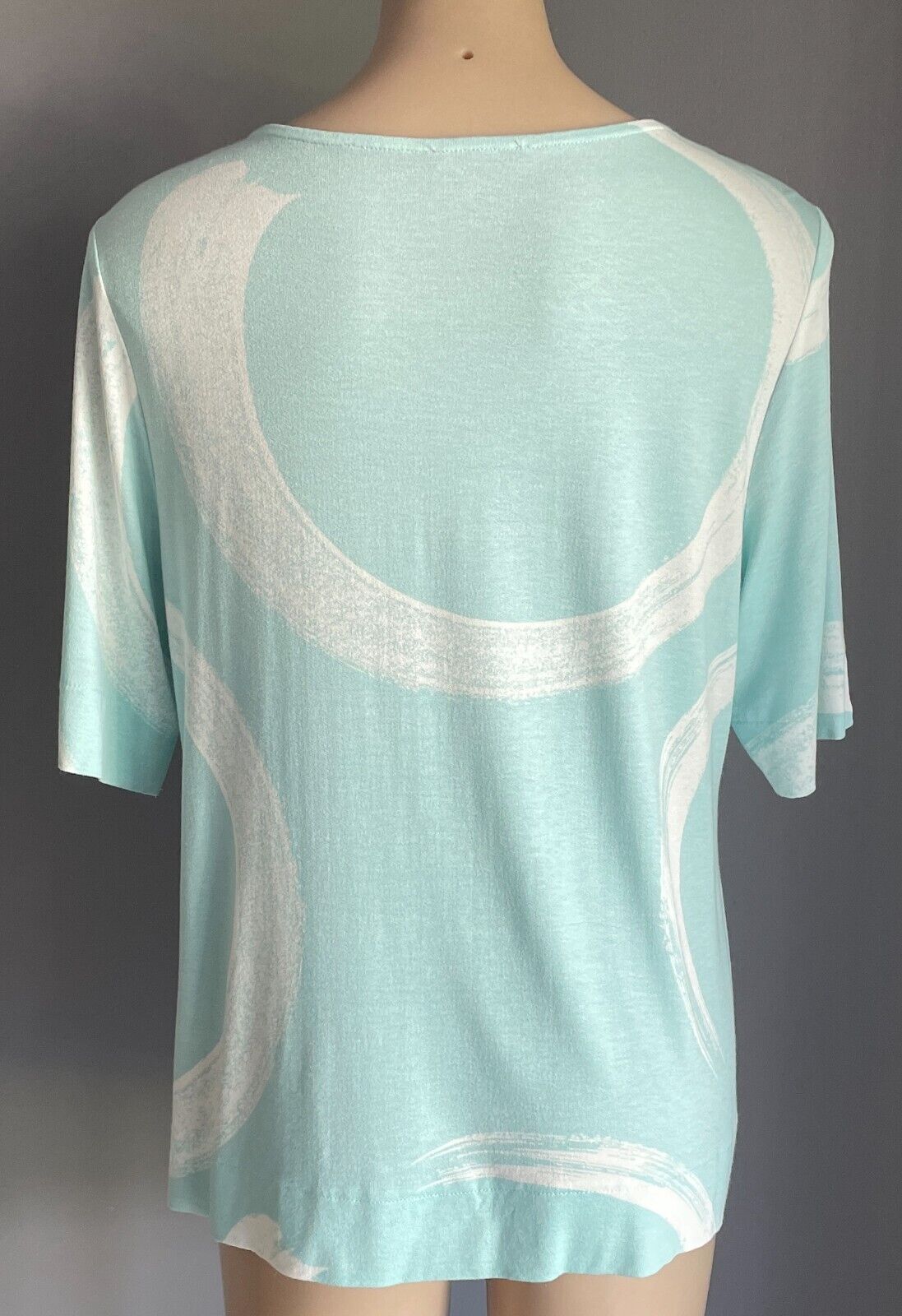 REGATTA Petite Top Mint Green White T-Shirt Size 14 Petite Short Sleeves Stretch