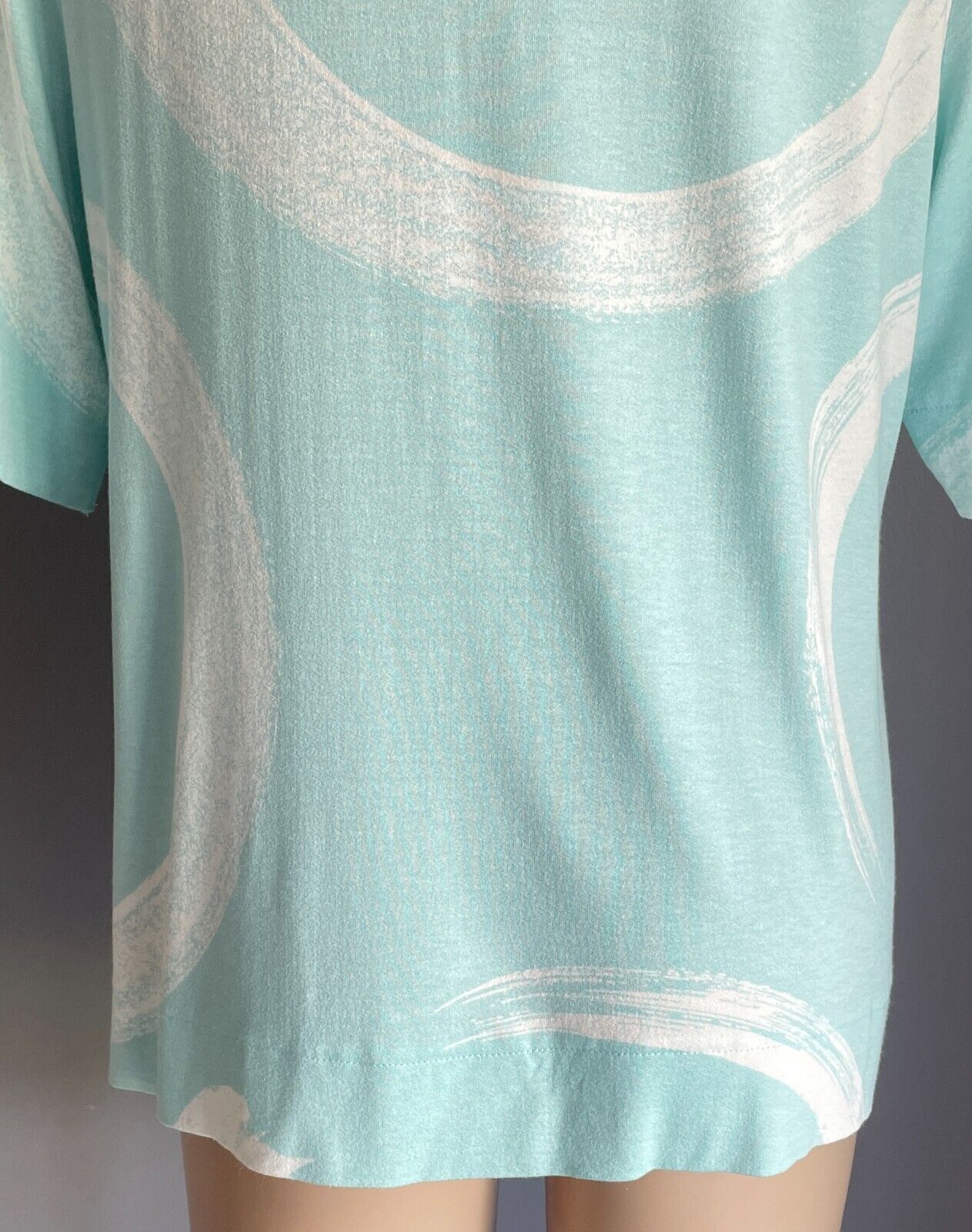 REGATTA Petite Top Mint Green White T-Shirt Size 14 Petite Short Sleeves Stretch