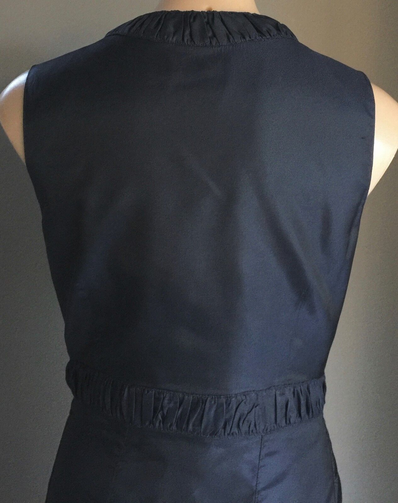 RODNEY CLARK Dress Navy Satin Look & Feel Sleeveless A-line Ladies Size 10