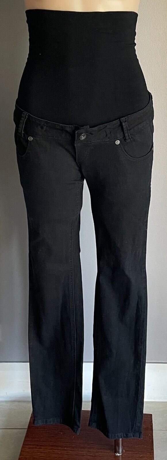ASOS Maternity Jeans Black Stretch Skinny Leg Denim Size 8 Pants