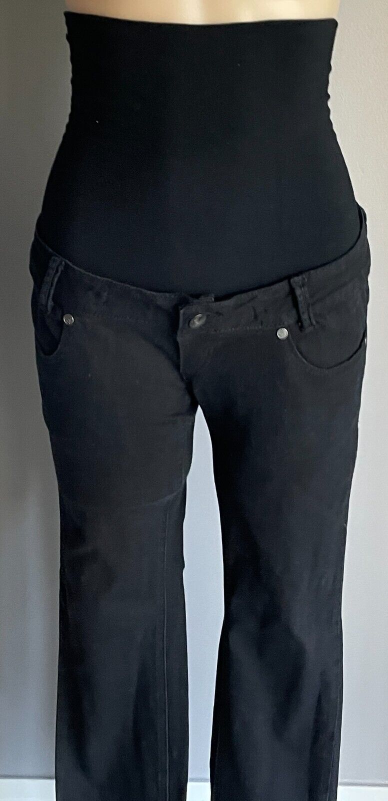 ASOS Maternity Jeans Black Stretch Skinny Leg Denim Size 8 Pants