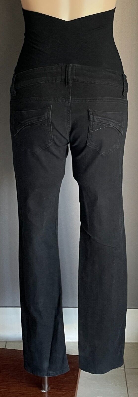 ASOS Maternity Jeans Black Stretch Skinny Leg Denim Size 8 Pants