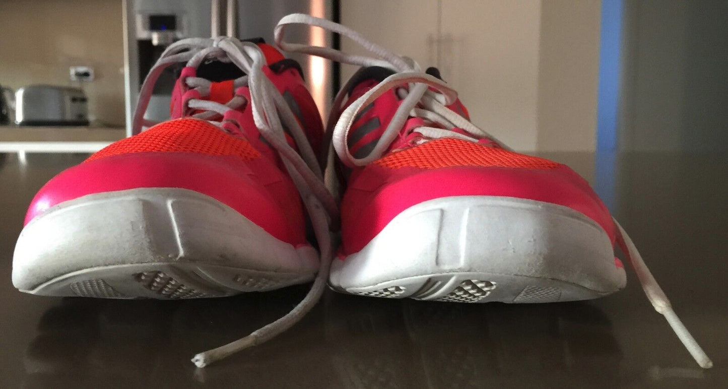 ADIDAS Sneakers Pink & Orange Trainers Runners Ladies Size US 8.5 UK 7 Shoes