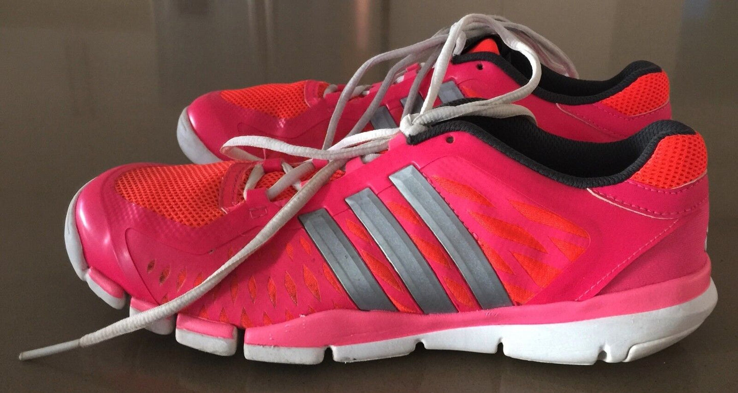 ADIDAS Sneakers Pink & Orange Trainers Runners Ladies Size US 8.5 UK 7 Shoes