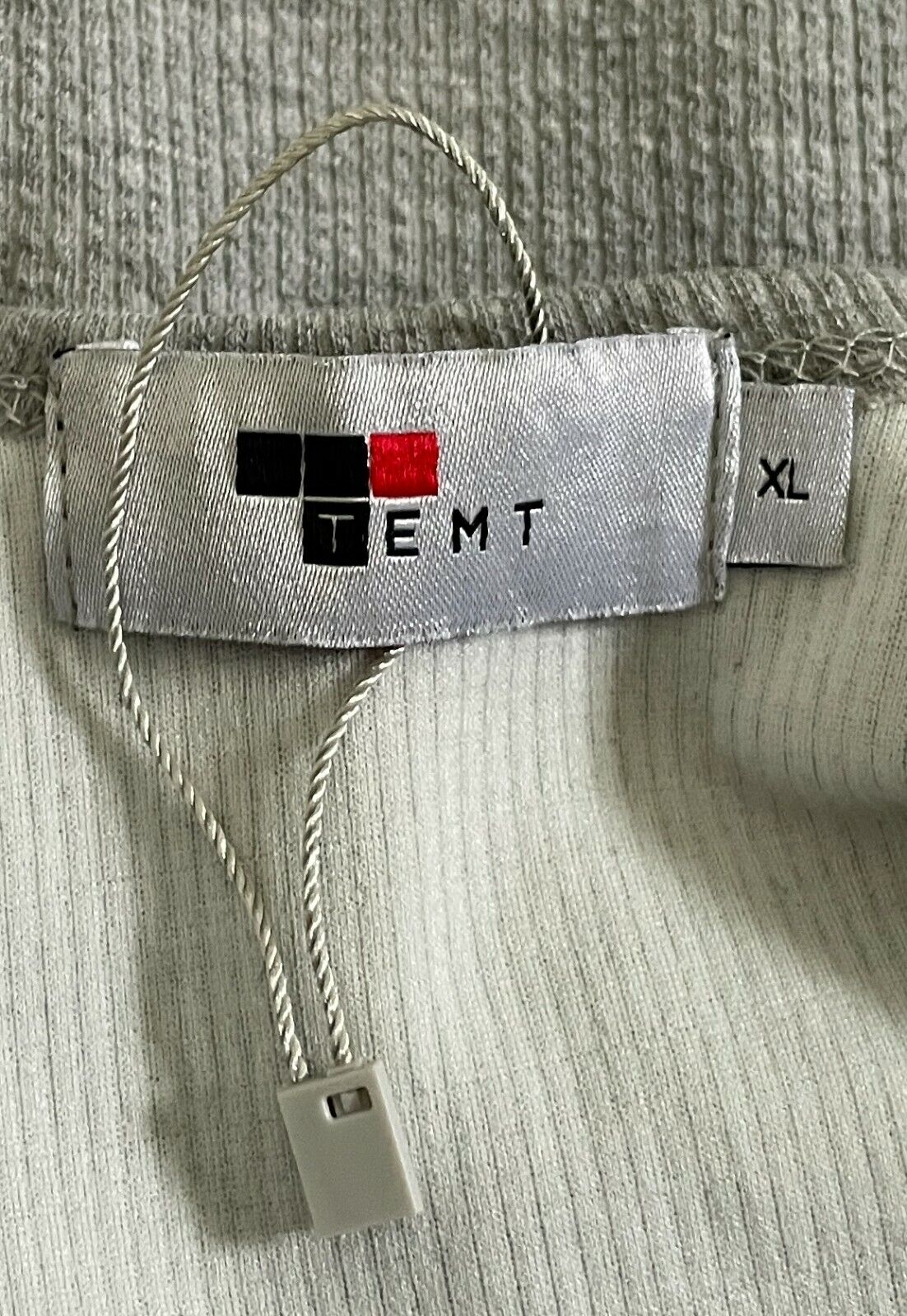 TEMT  Bodysuit Grey Marl Rib Stretch Fabric Chest Tie Sleeveless Size XL NEW