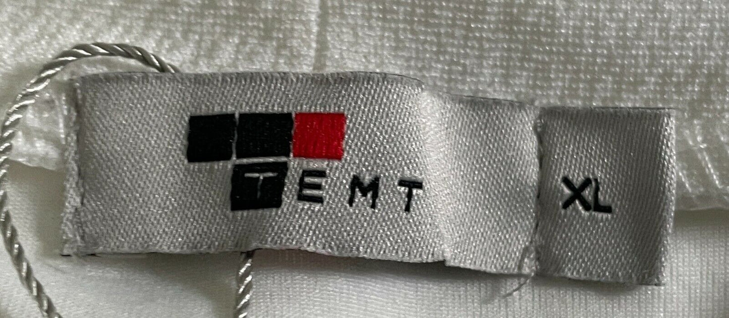 TEMT Top Peekaboo Blouse White Textured Fabric Sleeveless Size XL 12 NEW