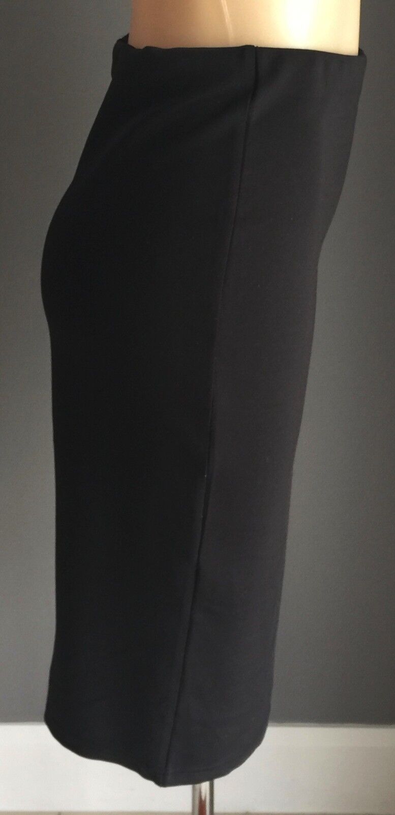 TEMT Pencil Skirt Black Stretch Straight 1950's Look Classic Basic Size L 12 NEW