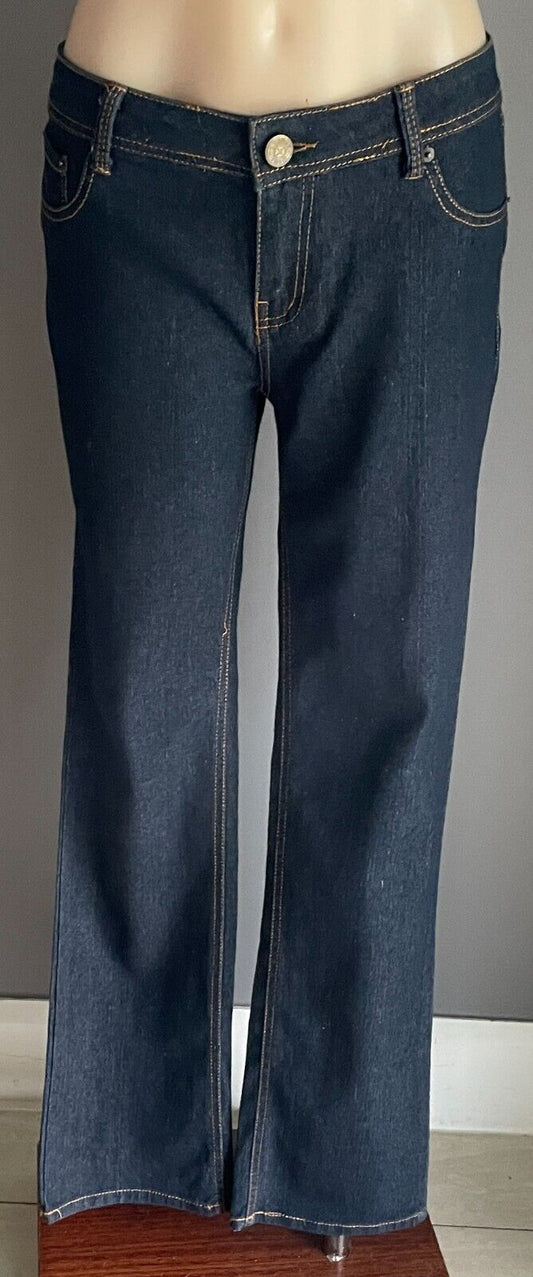 GIRL XPRESS Size 16 Jeans Dark Blue Denim Straight Leg Full Length