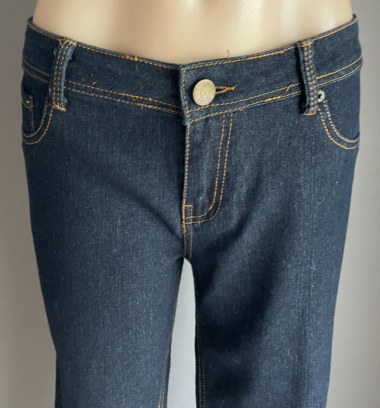 GIRL XPRESS Size 16 Jeans Dark Blue Denim Straight Leg Full Length