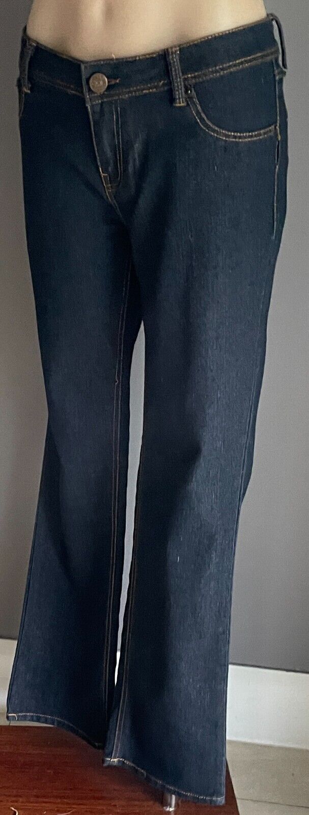GIRL XPRESS Size 16 Jeans Dark Blue Denim Straight Leg Full Length