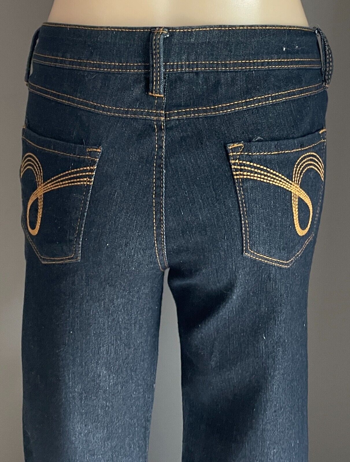 GIRL XPRESS Size 16 Jeans Dark Blue Denim Straight Leg Full Length