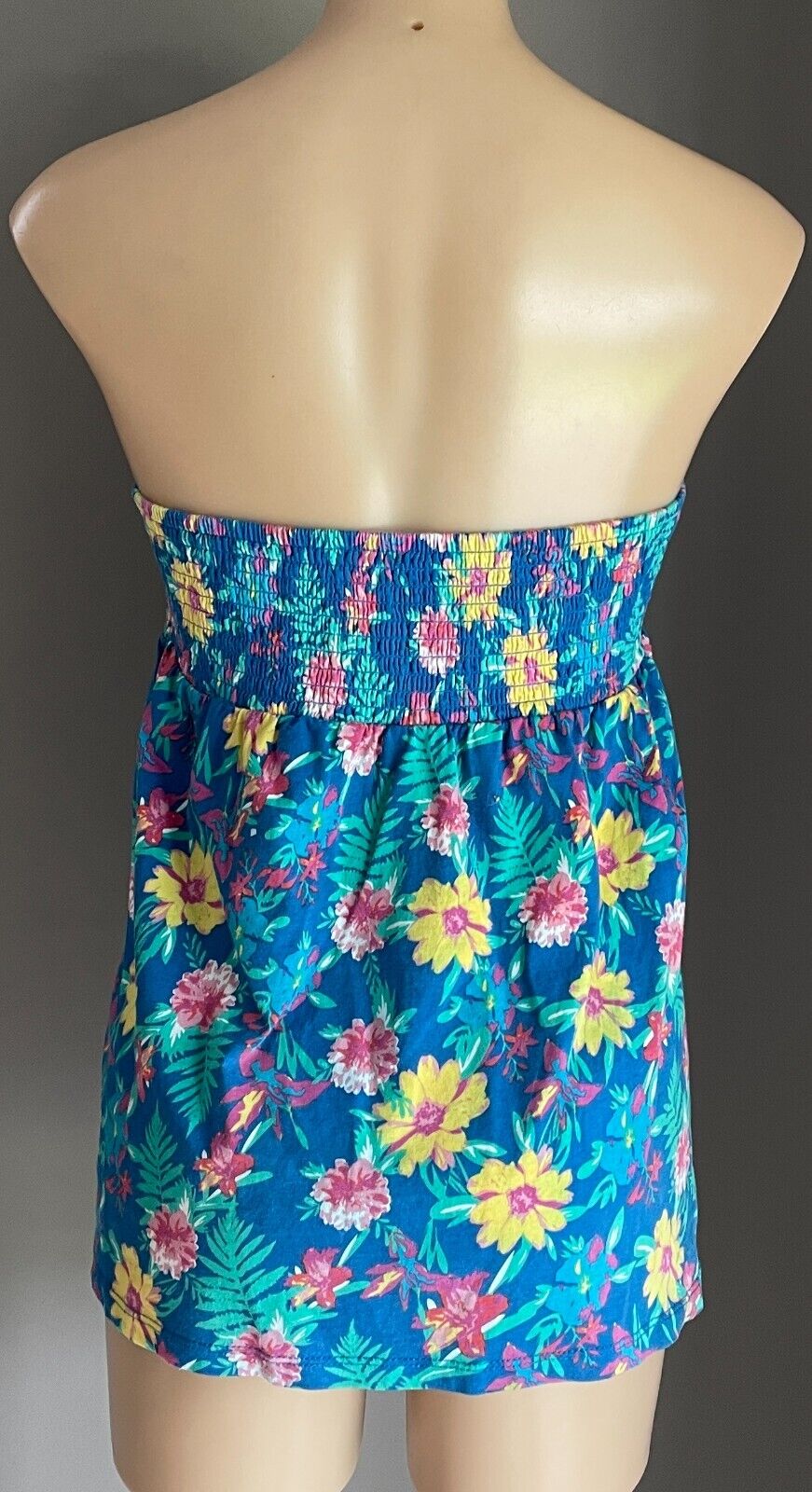 GIRL XPRESS Strapless Top Babydoll Bright MultiColoured Floral Print Size 16