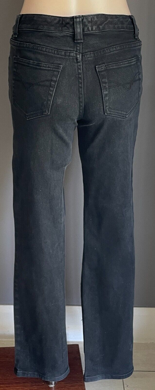 JUST JEANS Black Denim Straight Leg Full Length Jeans Ladies Size 11