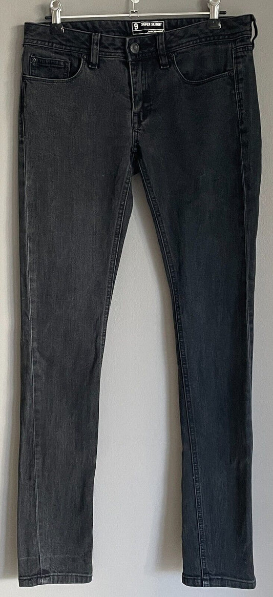 JUST JEANS Black Denim Super Skinny Full Length Jeans Ladies  Size 9