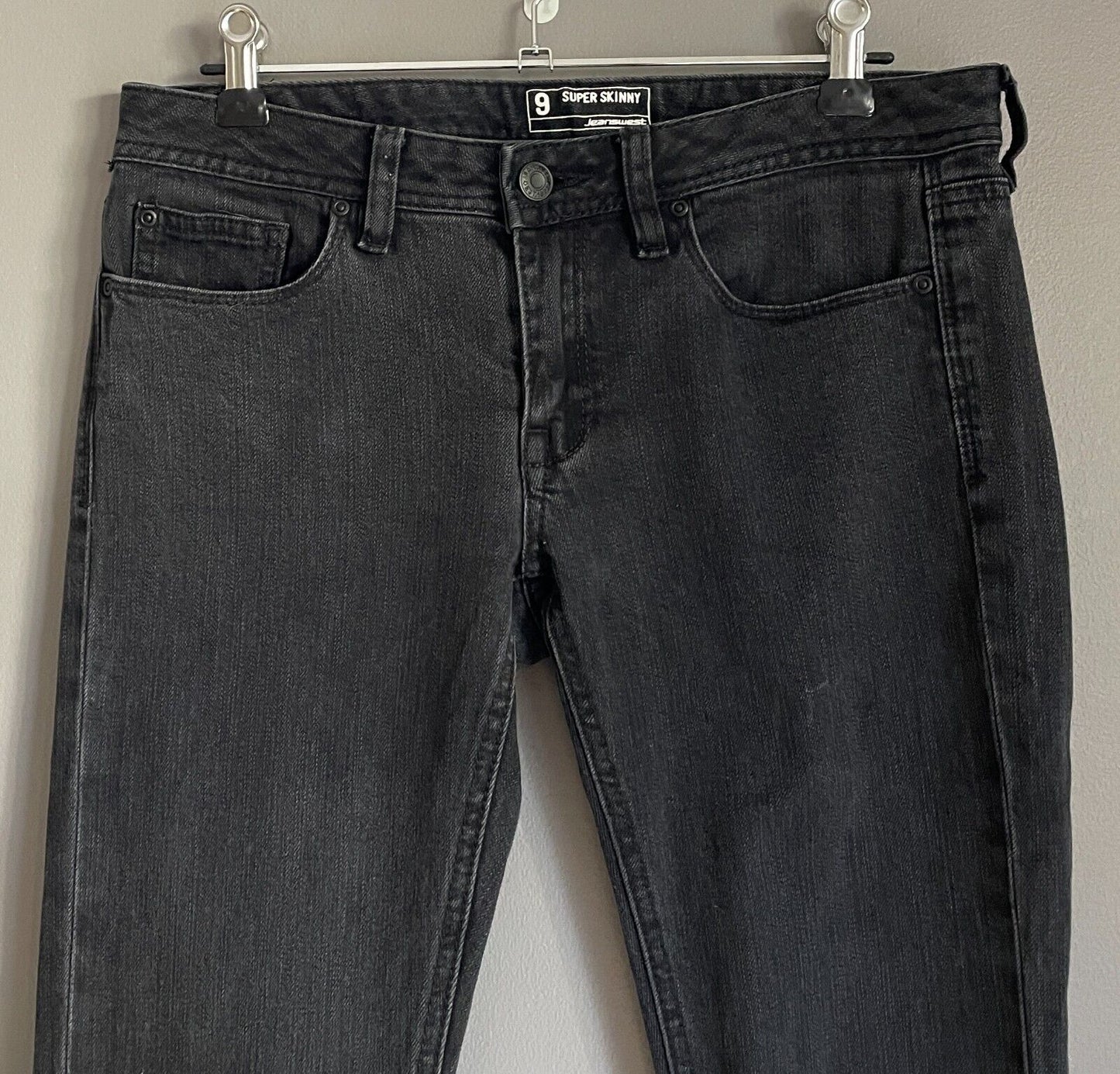 JUST JEANS Black Denim Super Skinny Full Length Jeans Ladies  Size 9